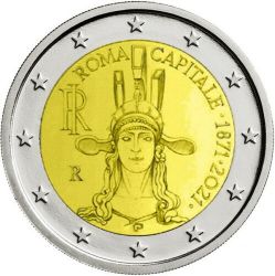 2 Gedenkmnze Italien 2021 Roma