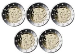 5 x 2 Euro BRD 2024 Paulskirche A D  F G J UNC