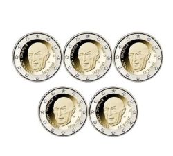 5 x 2 Euro Gedenkm�nzen BRD 2026  A D F G J Konrad Adenauer