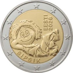 2 Euro Gedenkm�nze Estland 2026 Sipsik