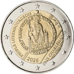 2 Euro Gedenkm�nze Luxemburg 2026 Karlspreis