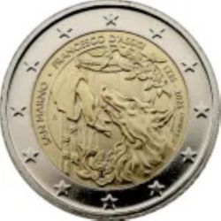 2  Euro Gedenkm�nze San Marino 800. Todestag Assisi im Offiziellen Blister