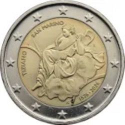 2 Euro Gedenkm�nze  San Marino 450 Todestag Tizians 2026 im Offiziellen Blister