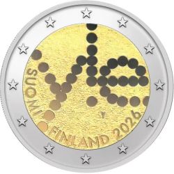 2 Euro Gedenkm�nze Finnland 2026 Finnischer Rundfunk