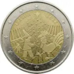 2 Euro Gedenkm�nze Lettland 2026 Weihnachtsm�rkte