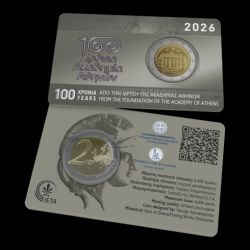 2 Euro Coin Card Griechenland 2026 Gedenkm�nze Akademie