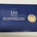 2 Euro Coin Card Estland 2022 150. Jahrestag der Gründung der estnischen Literatur-Gesellschaft