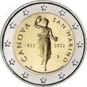 2 Euro Gedenkmnze San Marino 2022 Antonio Canova